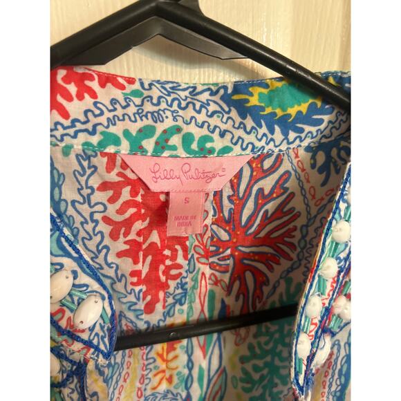 Lilly Pulitzer Sarasota Multi-Color Beaded Tunic Top Size Small - Picture 4 of 4